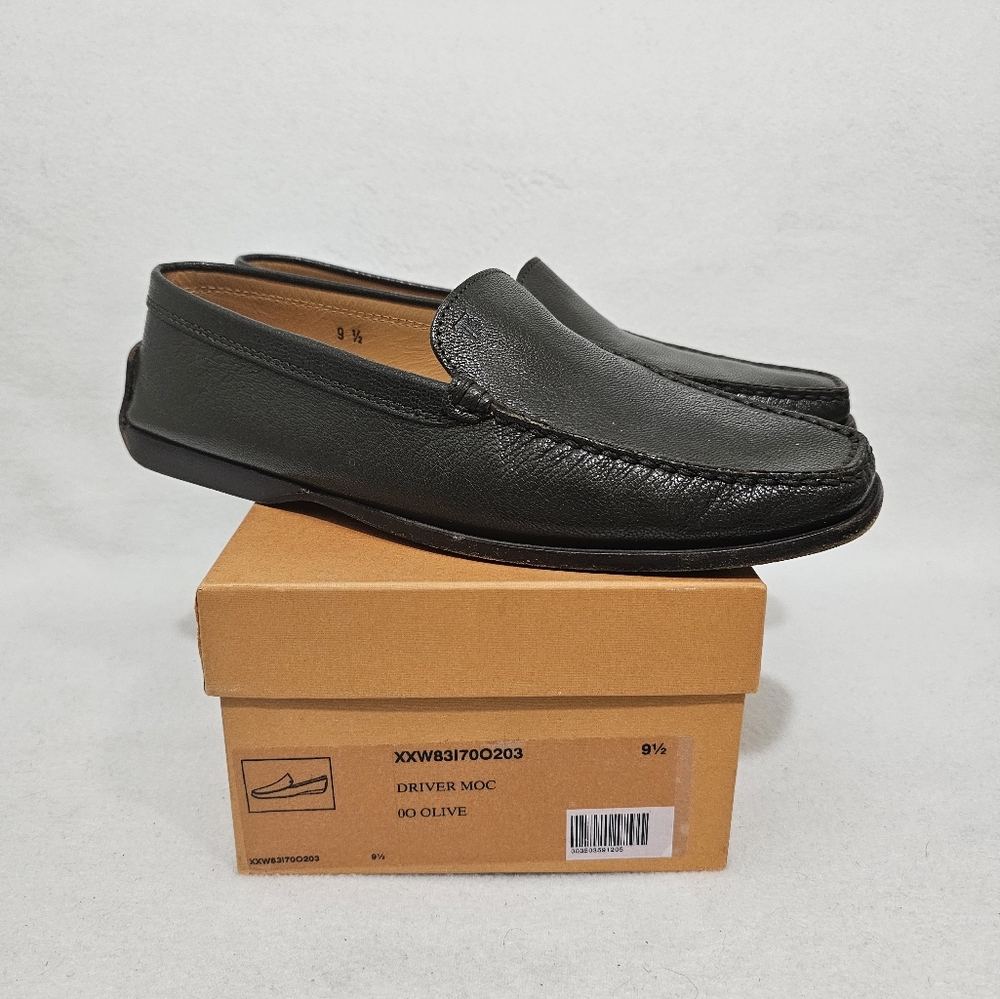 Tod's Olive Green Driver Moccasins